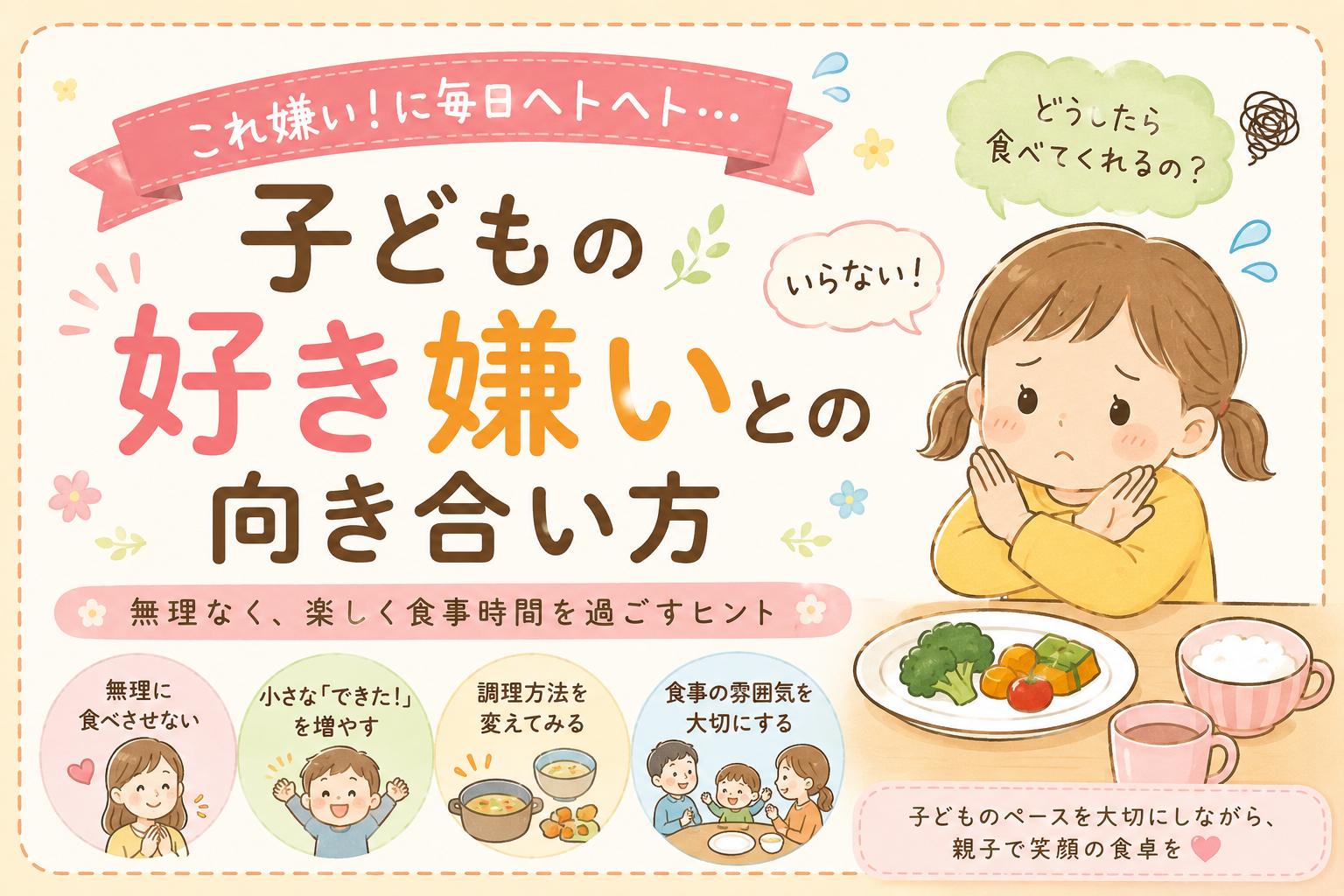 子どもの好き嫌いとの向き合い方
