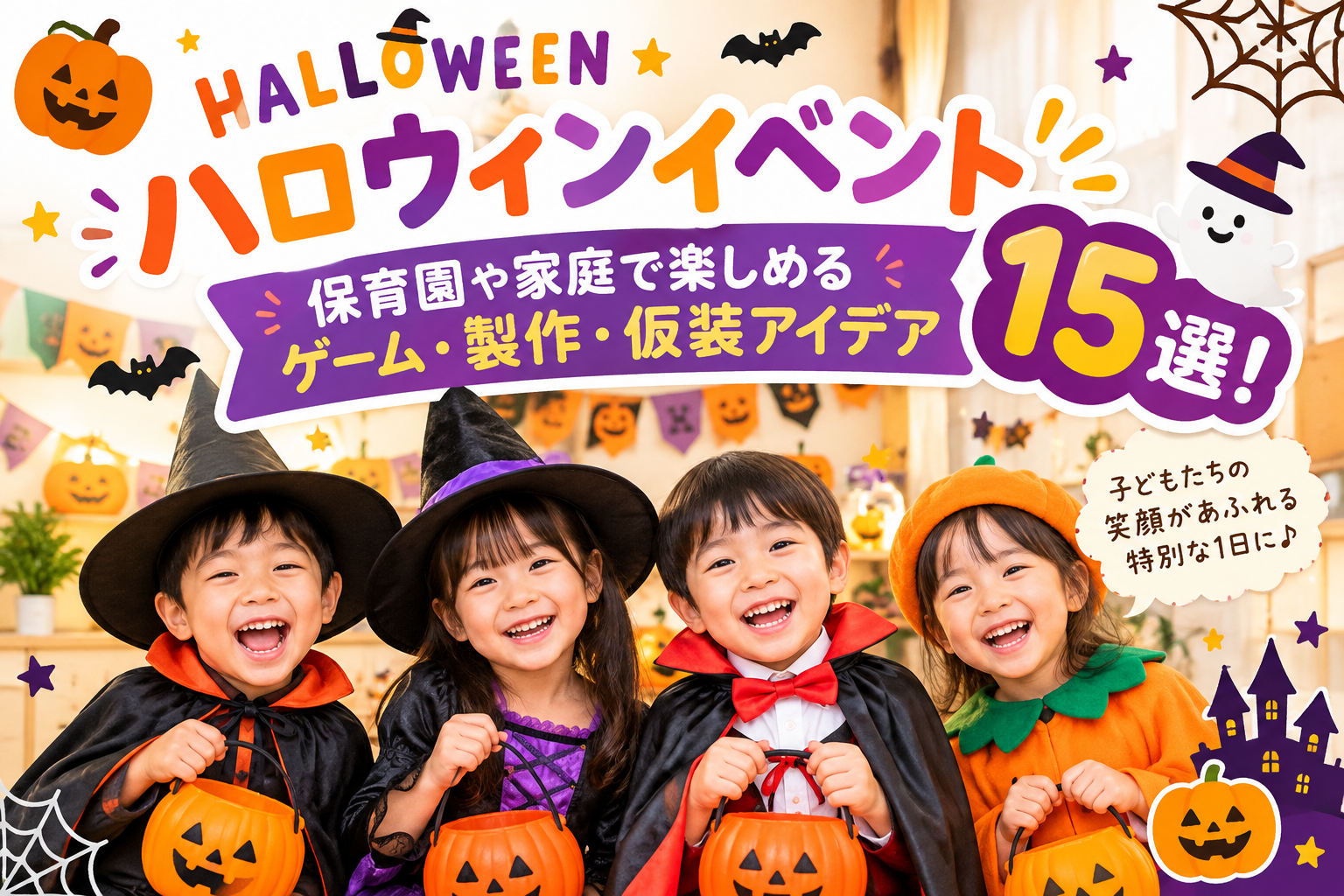ハロウィンイベント保育園や家庭で楽しめるゲーム、製作、仮装アイデア１５選